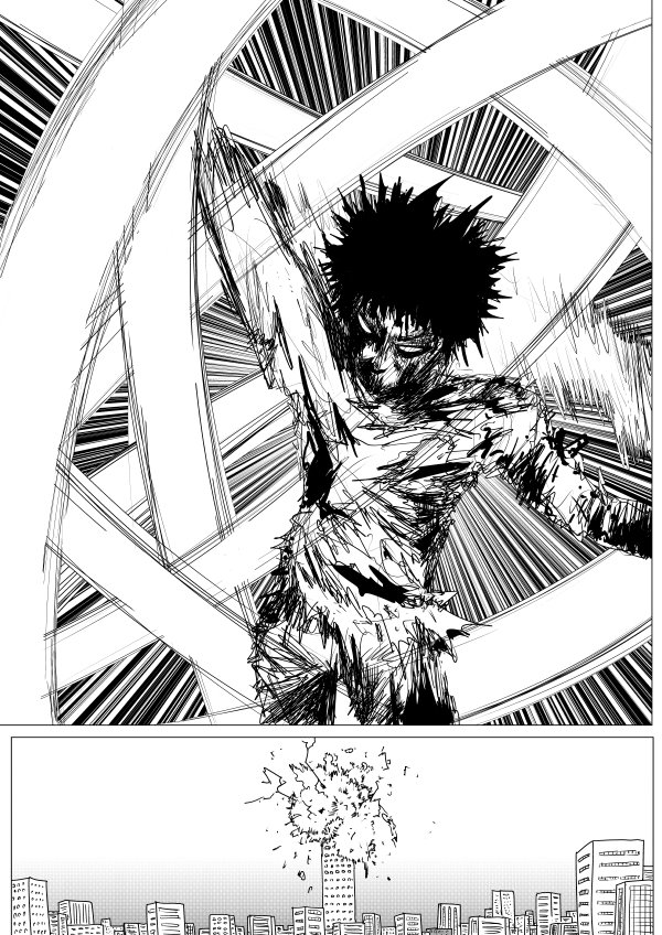 金属球棒挥棒突破塔顶防线（ONE原作第158话）