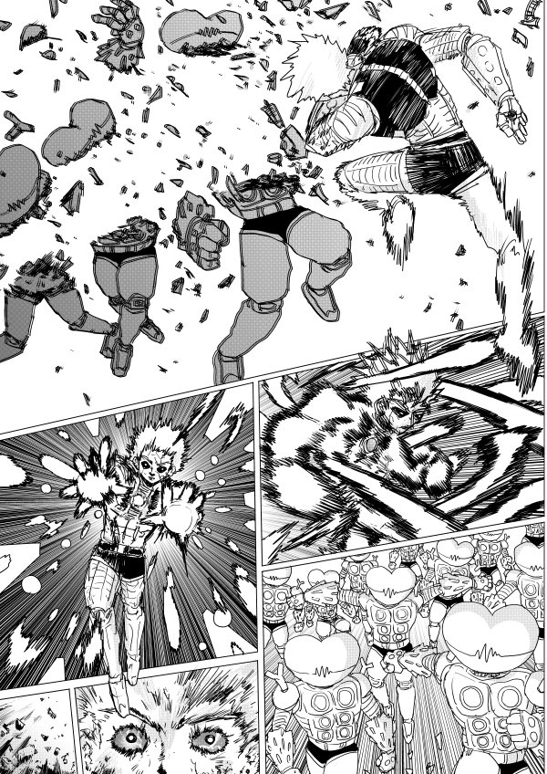 杰诺斯反击，将周围机神击成碎片（ONE原作第160话）